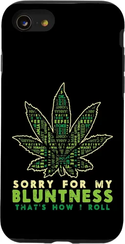 Vista 18 de iPhone 16 Sorry Bluntness How I Roll Weed Cannabis 420 THC Stoner Gift Case