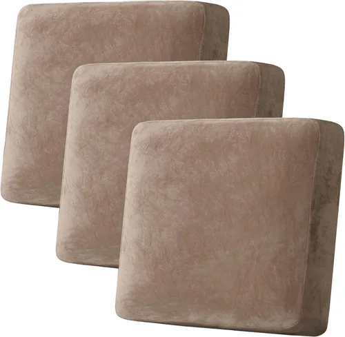 Vista 106 de H.VERSAILTEX Funda de cojín elástica de terciopelo para sofá, funda de cojín de felpa para cojines de silla, protector de muebles, cojín de asiento