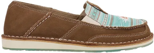 Vista 3 de ARIAT Women's WMS Cruiser SDEBRN Floral Emboss Boat Shoe