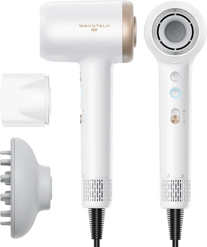 Vista 10 de Secador de pelo, Wavytalk Turblow Pro secador de pelo de secado rápido con difusor, secador de pelo de alta velocidad con 110,000 RPM, iones
