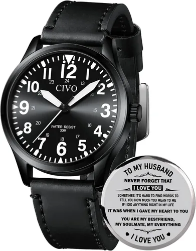 Vista 11 de CIVO Military Watch for Men Waterproof: Analog Mens Watches Classic- Field Wrist Watches for Man