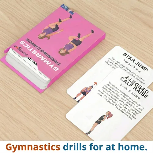 Vista 2 de Tarjetas de ayuda de entrenamiento de gimnasia Puredrop: Excelentes ejercicios de entrenamiento para práctica en solitario. Ejercicios