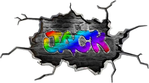 Vista 27 de Calcomanía de pared personalizada con nombre de graffiti 3D, calcomanía decorativa de vinilo artística personalizada, extraíble, despegar y pegar