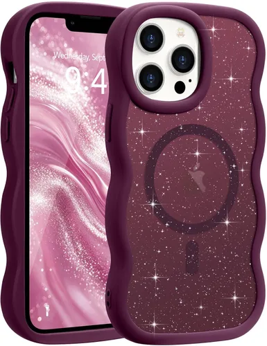 Vista 61 de Pepmune - Funda para iPhone 12 Pro Max con marco ondulado y estructura rígida, color mate claro, cubierta trasera unisex, compatible con Magsafe