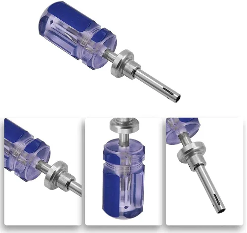 Vista 3 de Cable TV Terminator Tool 4 pulgadas+7 pulgadas CATV Cable bloqueo y desbloqueo Terminator Tool 75Ohm Cable TV antirrobo llave de bloqueo para cajas