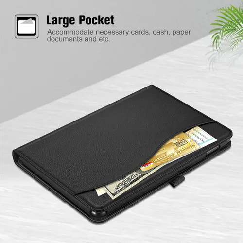 Vista 5 de Fintie Funda para tableta Amazon Fire HD 10 (13ª/11ª generación, versión 2023/2021) – Funda de soporte multiángulo con bolsillo de encendido y Negro