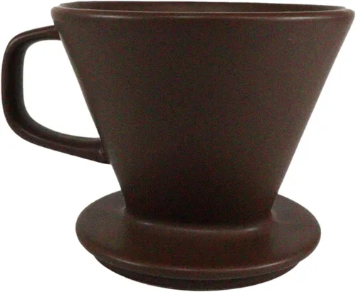 Vista 6 de Ebros Gift Colorido acabado mate de porcelana portátil artesanal artesanal estilo barista cafetera jarra con filtro verter sobre gotero juego