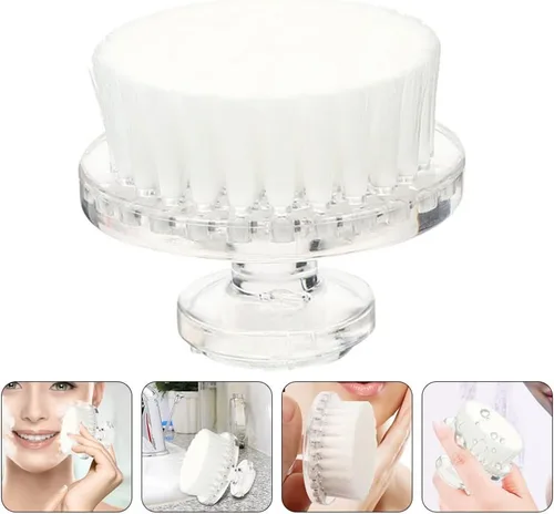 Vista 2 de COHEALI Cepillo de limpieza facial de cerdas suaves, cepillo facial manual para limpieza profunda de poros, exfoliación y masaje, cuidado de la piel