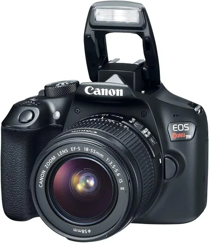 Vista 3 de Canon Cámara DSLR EOS Rebel T6 con lente de 0.709-2.165 in (1159C003) + monitor 4K + VideoMic Rode + tarjeta de 64 GB + kit de filtro de color + kit