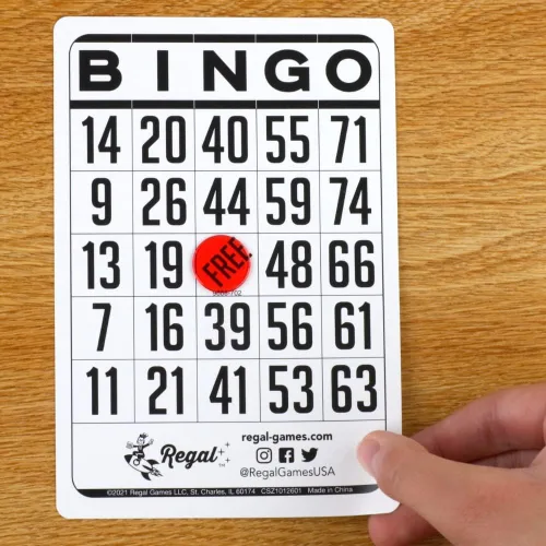 Vista 7 de Regal Bingo - Hojas de bingo clásicas de solo 6 x 4 pulgadas, hojas de bingo blancas reutilizables para noches de juegos familiares, fiestas