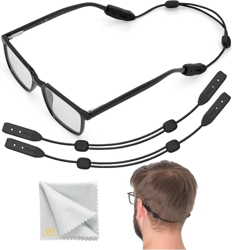 Vista 11 de Soporte de correa de cadena para gafas de ojos, correa para gafas de sol sin cola para hombres, correa para gafas