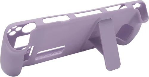 Vista 10 de Funda con función atril para Steam Deck, funda protectora completa para cubierta de vapor, funda protectora a prueba de huellas dactilares con Negro