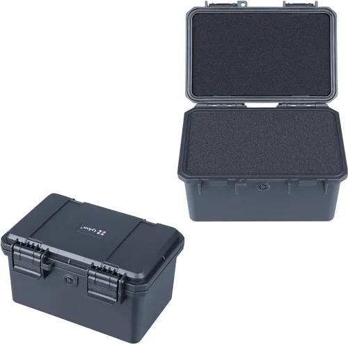 Vista 6 de Lykus HC-1430 Mini caja rígida seca con inserto de espuma, tamaño interior 5.5 x 3.5 x 3.7 pulgadas, IP66 a prueba de salpicaduras, adecuada