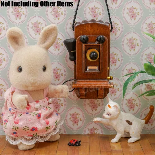 Vista 5 de Odoria 1/12 Miniatura Victoriana Teléfono Dollhouse Decoración Accesorios