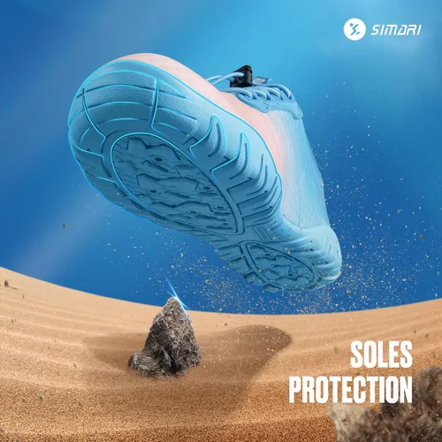 Vista 3 de Simari Zapatos de agua para mujer, hombre, natación, playa, piscina, deportes acuáticos, secado rápido, estilo descalzo, buceo, surf y caminar