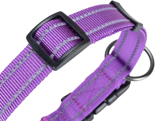 Vista 3 de EXCELLENT ELITE SPANKER Collar reflectante para perro, collar clásico de nailon transpirable ajustable para mascotas con hebilla de liberación