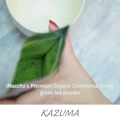 Vista 2 de iMaccha - Matcha grado ceremonial - Orgánico - Té verde japonés en polvo (3.5 oz) - Primera cosecha