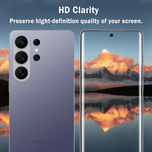 Vista 11 de Paquete de 2+2 protectores de pantalla de película de TPU suave y flexible para Samsung Galaxy S26 Ultra y protector de lente de cámara, cobertura