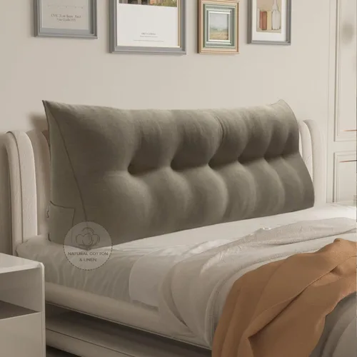 Vista 45 de WOWMAX - Almohada grande triangular con respaldo para cabecera, almohada de posicionamiento para lectura en forma de cuña, con funda extraíble