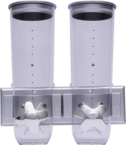 Vista 3 de Dispensador doble de alimentos Blade – Dispensador de alimentos secos perfecto como dispensador de dulces, nueces, arroz, granola, cereales y más