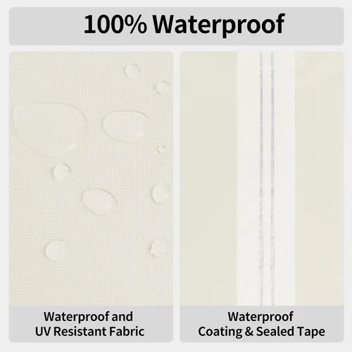 Vista 4 de Easy-Going Funda para silla de patio, resistente a los rayos UV, bicolor, impermeable, para muebles de exterior, con dobladillo reflectante