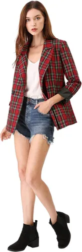 Vista 3 de Allegra K Chaqueta formal de trabajo con solapa con muescas para mujer