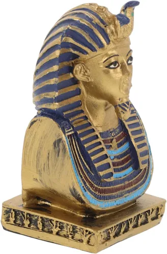 Vista 9 de FOMIYES Figura del antiguo Egipto, estatua de faraón egipcio, resina, figura de tutankamón, figura de escultura del antiguo Egipto, adorno