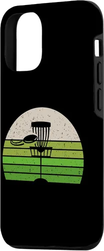 Vista 2 de Funda deportiva para iPhone 15 con disco vintage para golf, discgolf, Frolf, disco volador