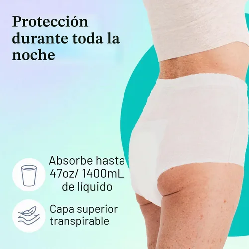 Vista 5 de Because Overnight Absorbency Pull Ups - Ropa interior desechable para incontinencia para adultos, calzoncillos nocturnos extra absorbentes