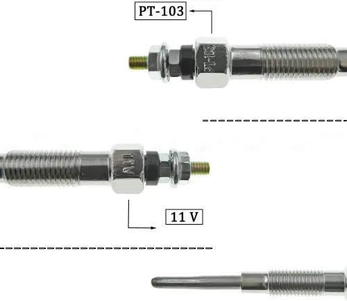 Vista 3 de Juego de 4 bujías incandescentes ZACHAGER para motor Toyota Dyan Hiace Hilux 3L 5L 2L-TE LY102 LY132 LY220, piezas de repuesto de bujías