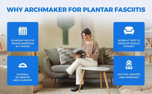 Vista 4 de Plantillas para fascitis plantar Plantillas de zapatos para pies planos Alivio del dolor clínicamente probado y comodidad Insertos ortopédicos