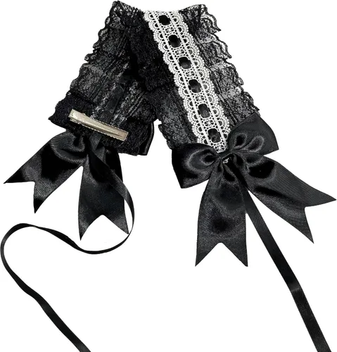 Vista 6 de IZONHERE Diademas de encaje con cuernos de diablo, alas góticas para mujer, lindo tocado de cosplay