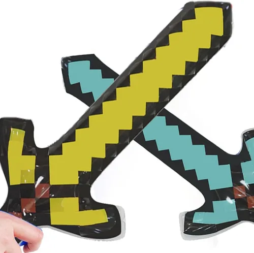 Vista 3 de Juguetes inflables de gran tamaño espada Party, paquete de 12 en cuatro colores, recuerdos de fiesta, accesorios de juego de rol para, recuerdos