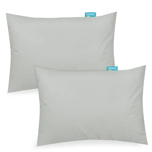 Vista 11 de Paquete de 2 fundas de almohada de algodón de jersey para niños pequeños Crema