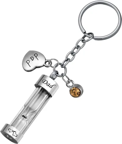 Vista 36 de Llavero de reloj de arena para cenizas, colgante de urna conmemorativa, recuerdo de cremación, joyería para tía, Aunt