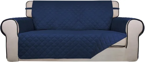 Vista 103 de PureFit - Funda de sofá acolchada reversible, protector de muebles impermeable, funda de sofá lavable con espuma antideslizante y correas elásticas