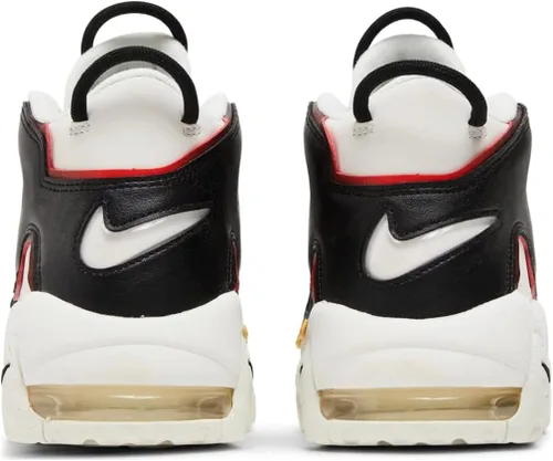 Vista 5 de Nike Air More Uptempo tenis de piel blancasnegras para hombre