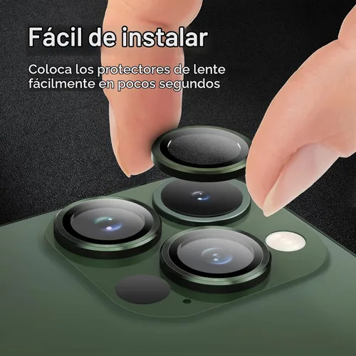 Vista 7 de JETech Protector de lente de cámara para iPhone 13 Pro Max/13 Pro, verde Verde alpino