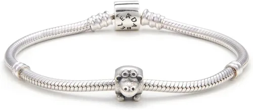 Vista 2 de Adabele Sterling Silver Hypoallergenic Goat Sheep Ram Deer Large Hole Bead Charm Compatible with 3mm Chain Bangle Bracelet Necklace Personalized