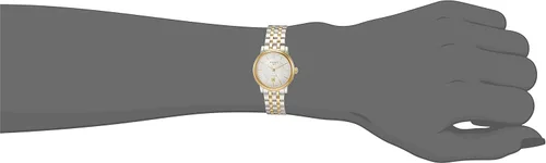 Vista 2 de Tissot mujer Carson Auto acero inoxidable vestido reloj oro amarillo 1N14, gris T1222072203100
