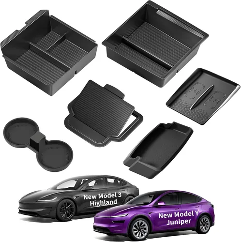 Vista 10 de Organizador de consola de 6 piezas para accesorios Tesla modelo Y/3