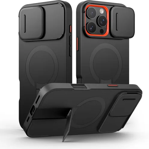 Vista 55 de SURITCH Funda para iPhone Air con cubierta de control de cámara, funda deslizante para cámara y soporte ajustable, compatible con MagSafe, a prueba