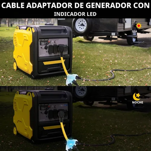 Vista 8 de Adaptador de distribución RV de 30 amperios a 110 V, 20 amperios, NEMA TT