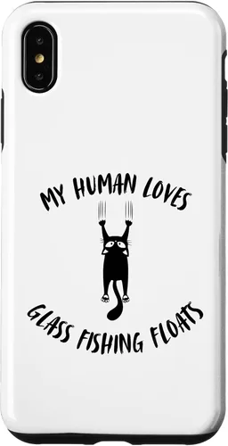Vista 11 de iPhone 16 My Human Loves Glass Fishing Floats - Cat Parent Hobby Lover Case