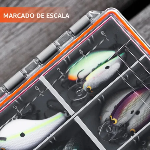 Vista 4 de KastKing HyperSeal Caja de aparejos de pesca impermeable, bandejas impermeables 3600 y 3700, organizador con divisores removibles, caja de señuelos