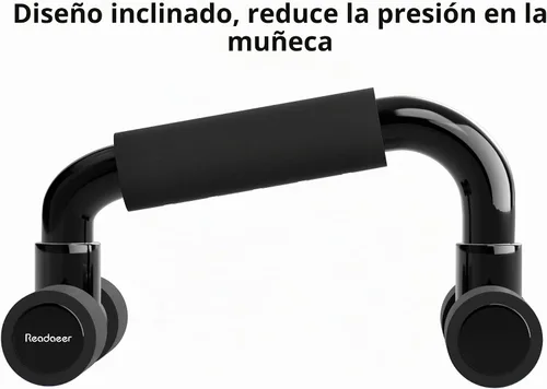 Vista 9 de READAEER Barras de Flexiones para Gimnasio, Equipo de Ejercicio, Fitness, 1 Par de Mangos de Flexiones con Agarre de Espuma Acolchada y Estructura