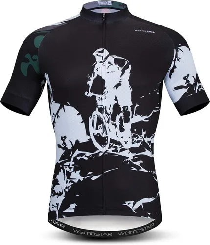 Vista 103 de Weimostar Hombre Ciclismo Jersey Manga Corta Bicicleta Ropa Multicolor Diamante