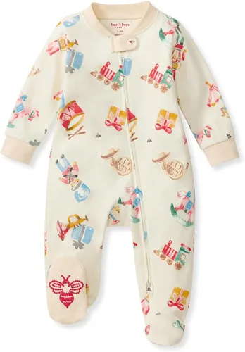 Vista 45 de Burt's Bees Baby Pijama con pies de algodón orgánico para niños Basketball Court