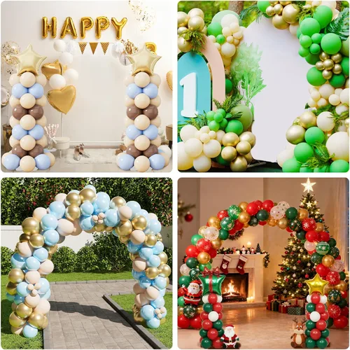 Vista 7 de rubfac Kit de arco de globos ajustable de 7.2 pies con bomba eléctrica, rosa, redondo, arco con bomba eléctrica, baby shower, boda, cumpleaños