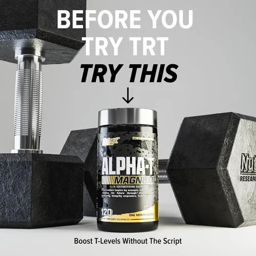 Vista 8 de Nutrex Research Soporte de testosterona Alpha-T Magnum para hombres Suplemento anabólico con Tongkat Ali, Fadogia Agrestis, Shilajit y Ashwagandha